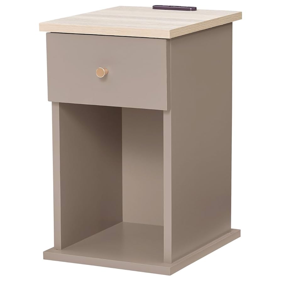 サイドテーブル 2口 A4収納 コンセント 幅 引き出し